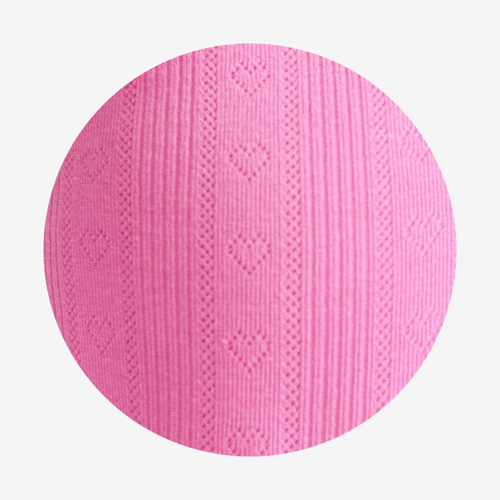 Cruisin' Pink Pointelle Luxe Bow Headwrap