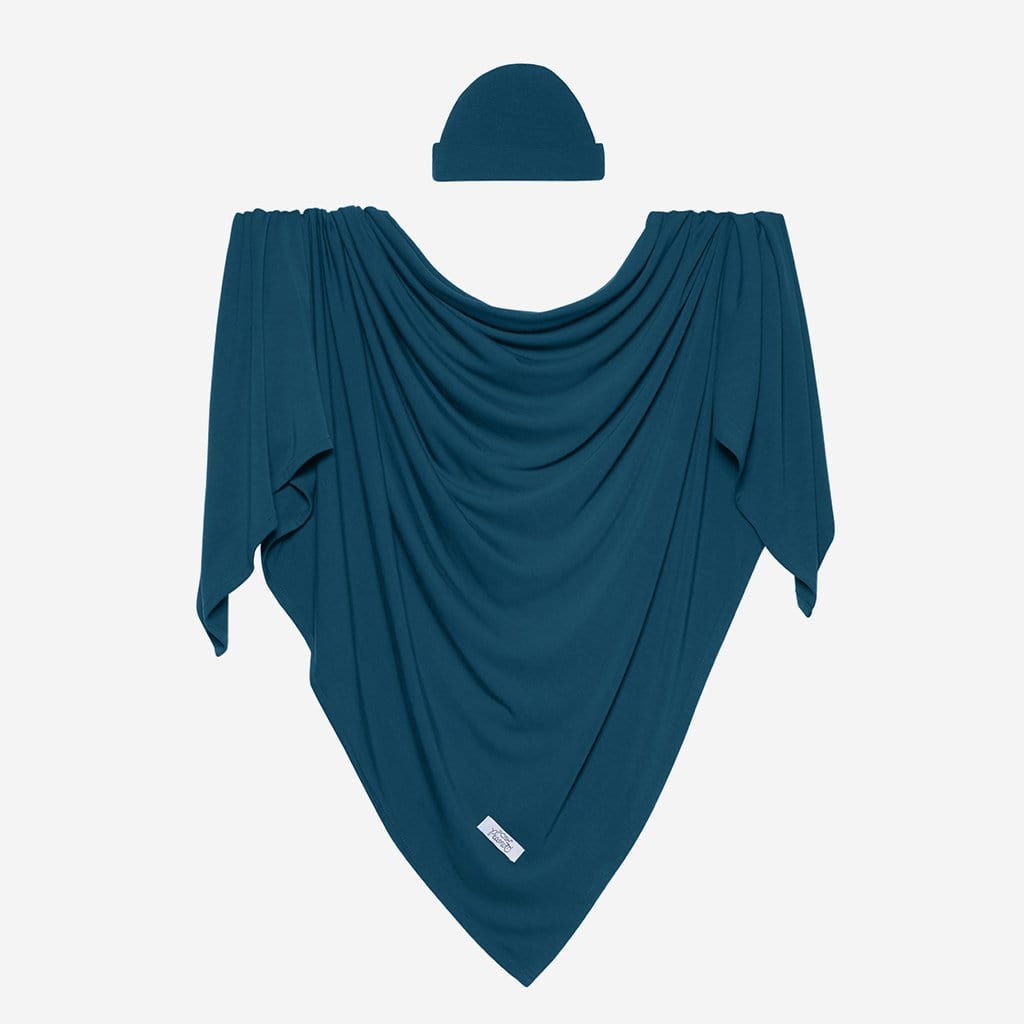 Sailor Blue Swaddle Beanie Set