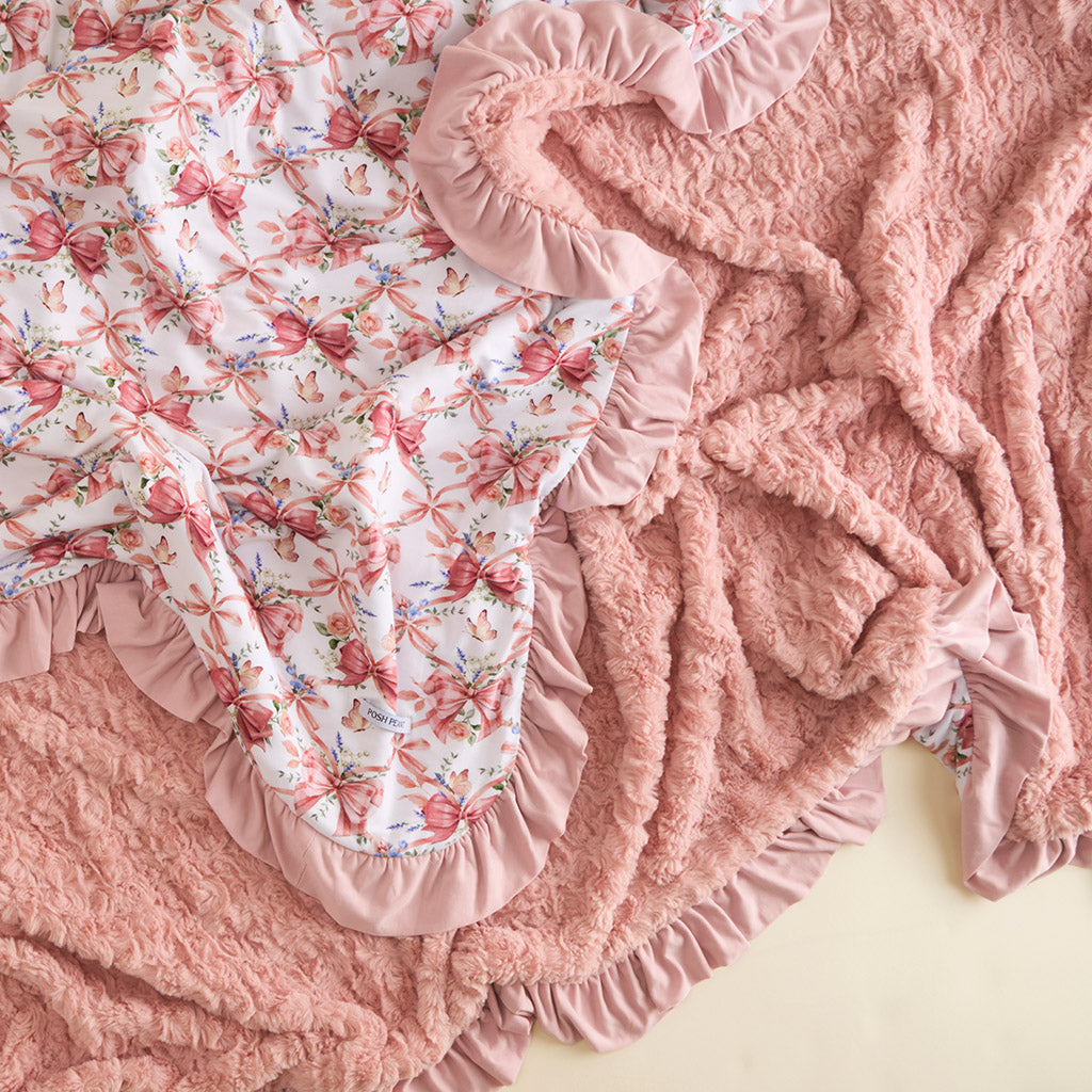 Loraine Minky Ruffled Luxe Patoo® Blanket