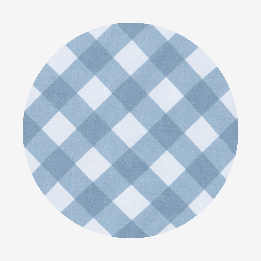 Dusty Blue Gingham French Terry Shorts