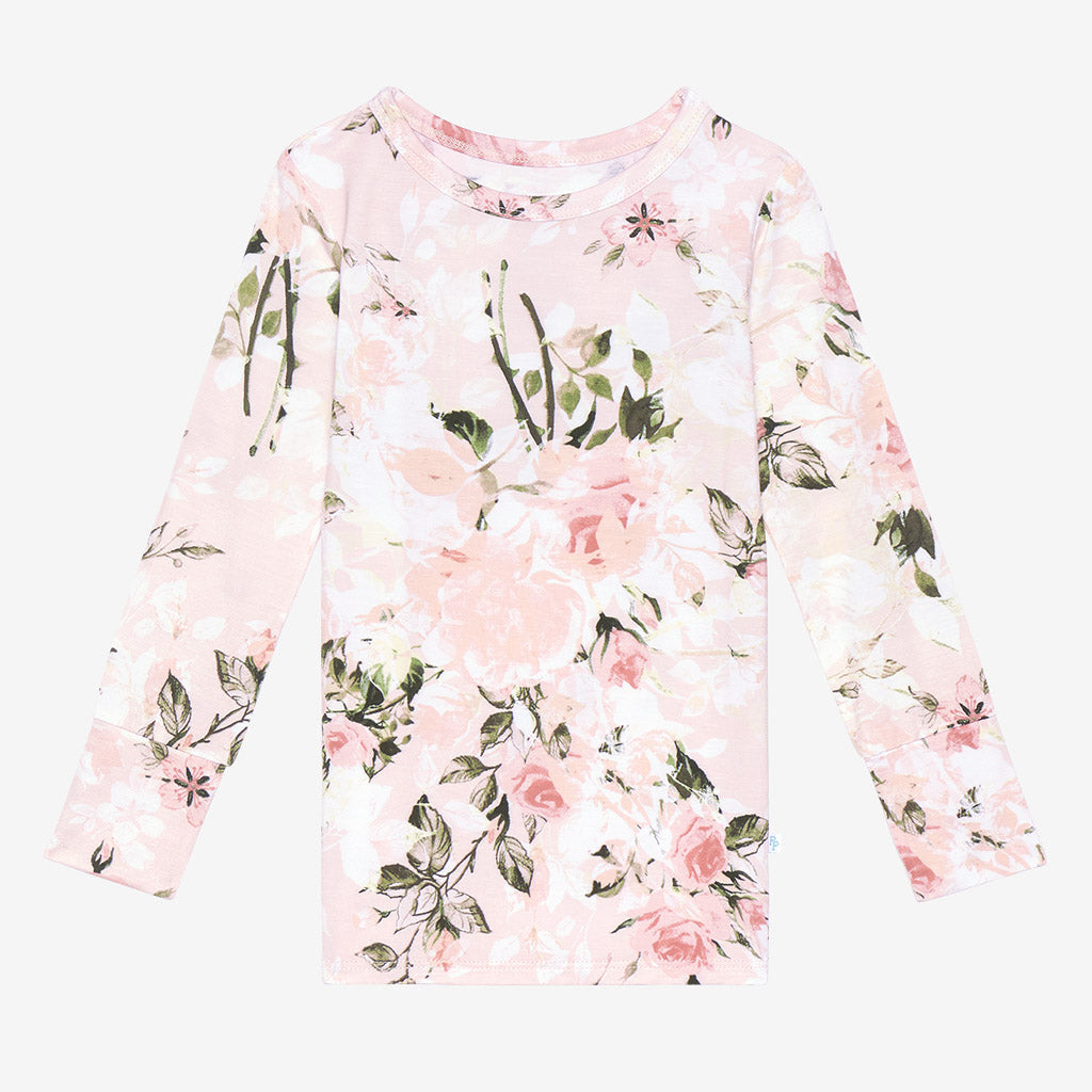 Vintage Pink Rose Classic Pajama Set
