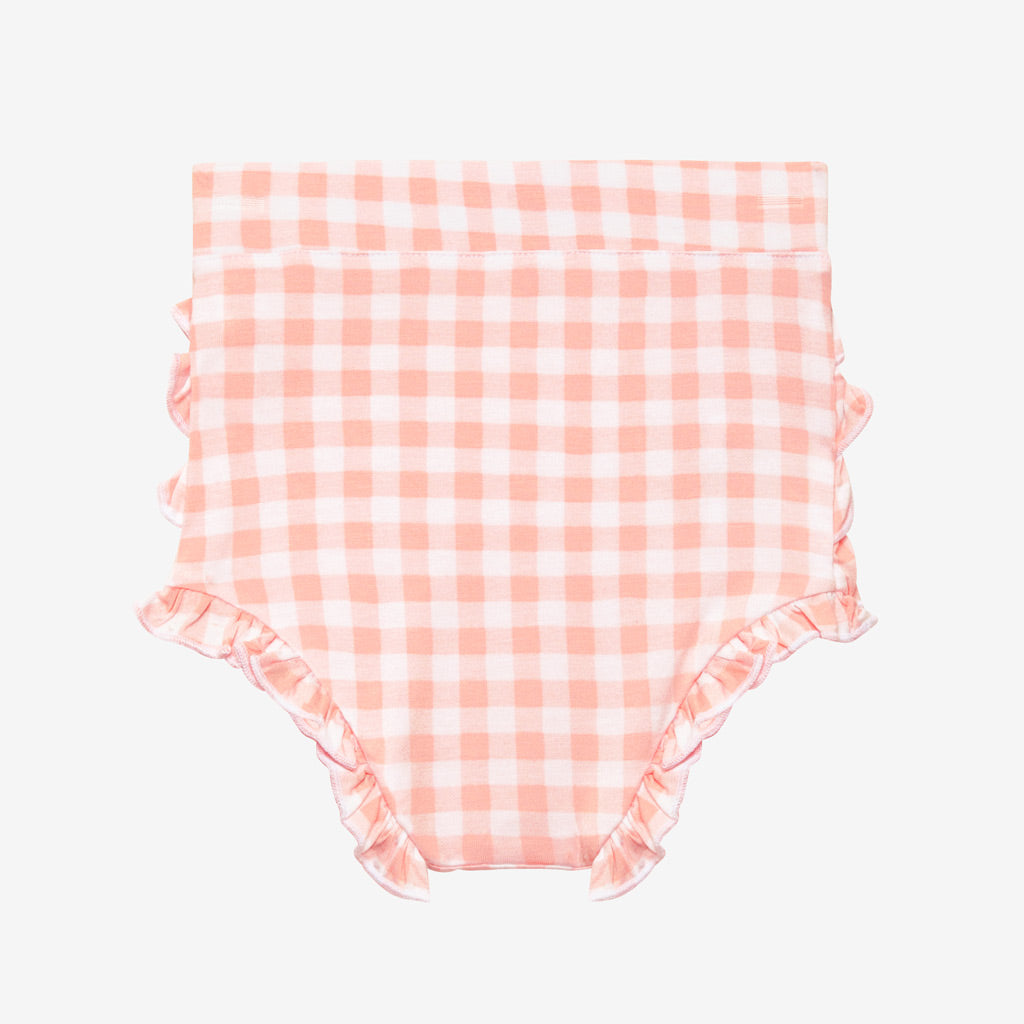 Erin Short Sleeve Peplum Ruffled Bummie Set