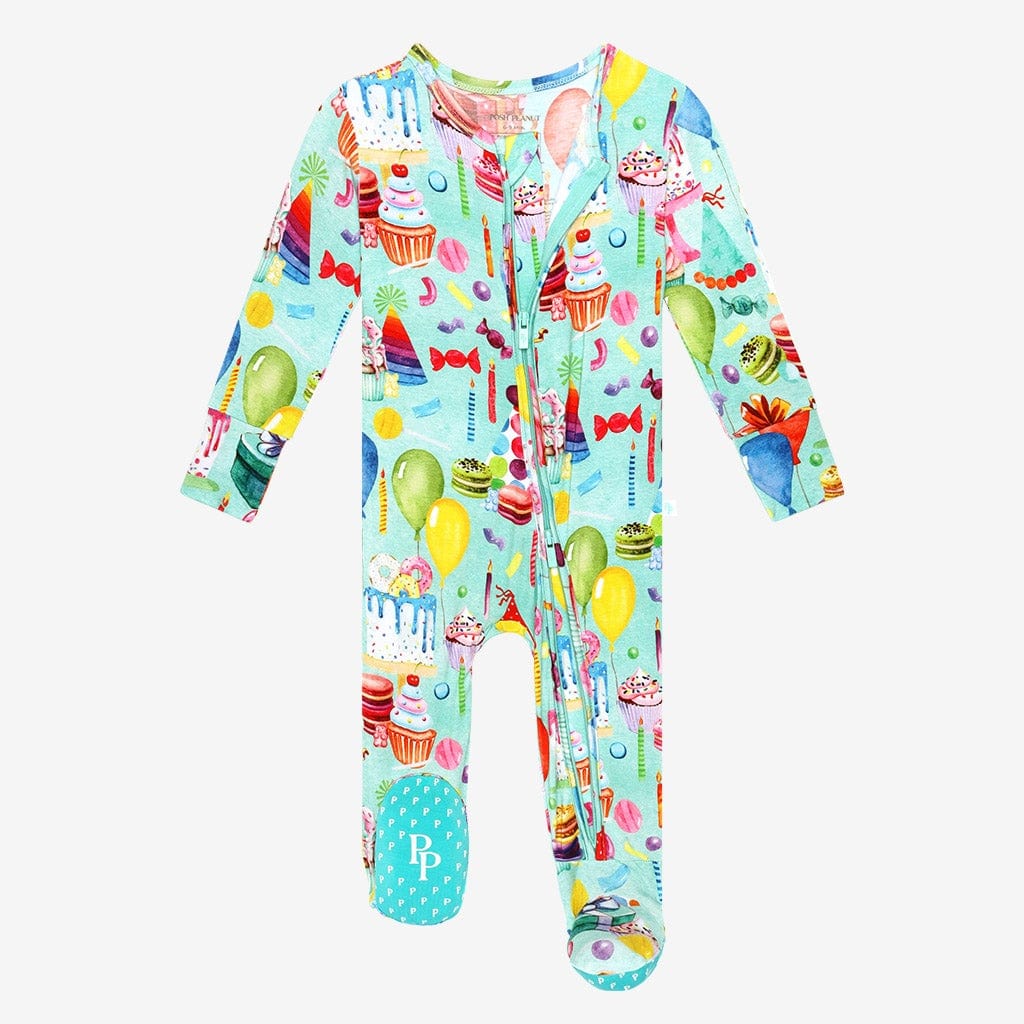 Happy Birthday Footie Zippered One Piece