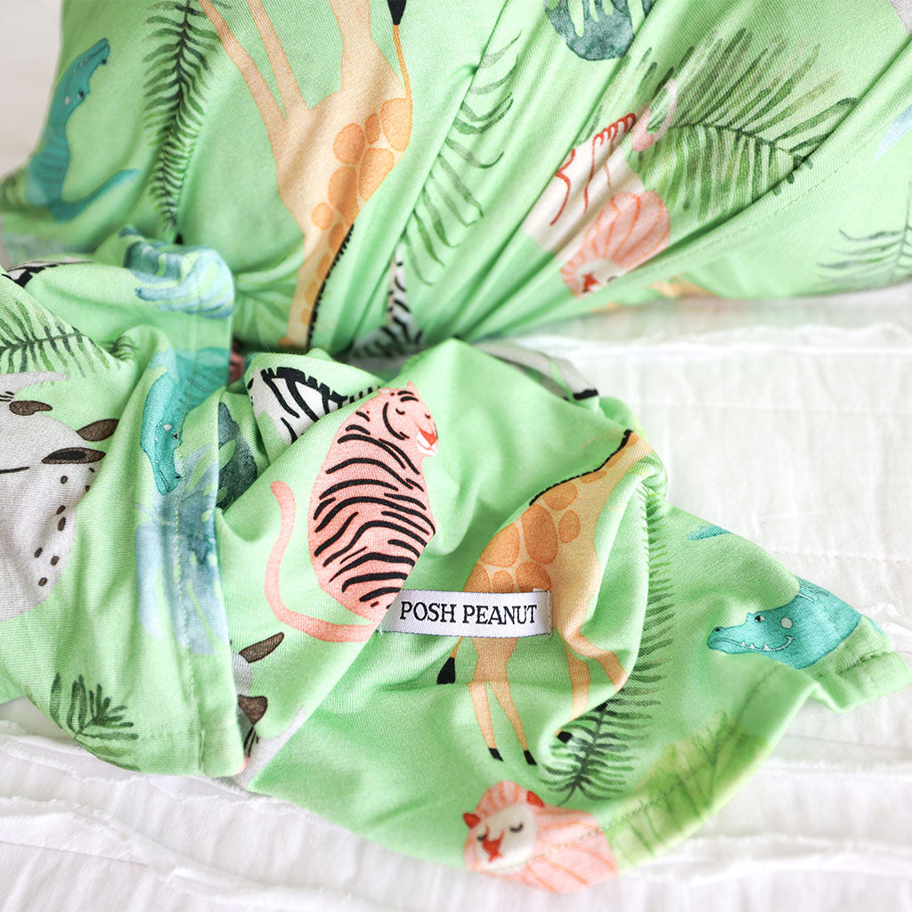 Safari Animals Swaddle Headband Set
