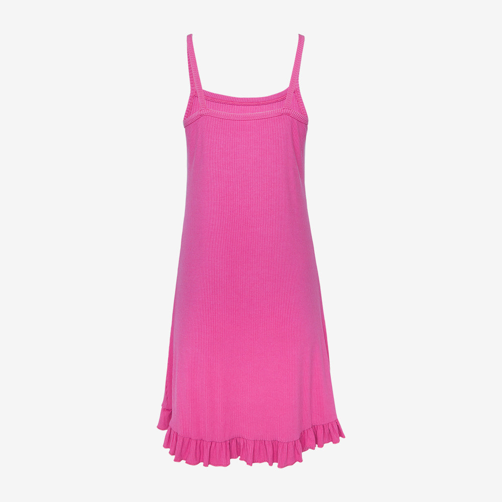 Posh Violet Ribbed Women's Sleeveless Slip Dress