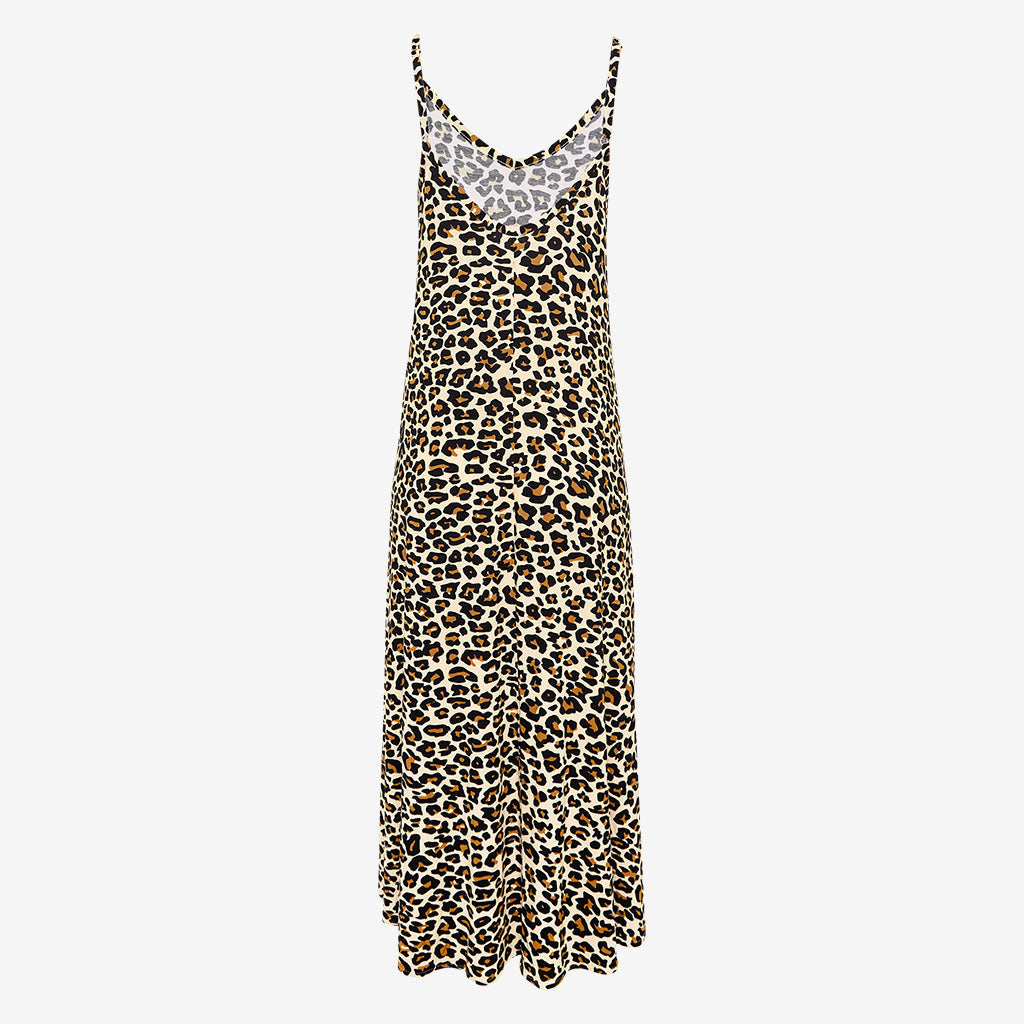 Lana Leopard Tan Women's Sleeveless Maxi Dress