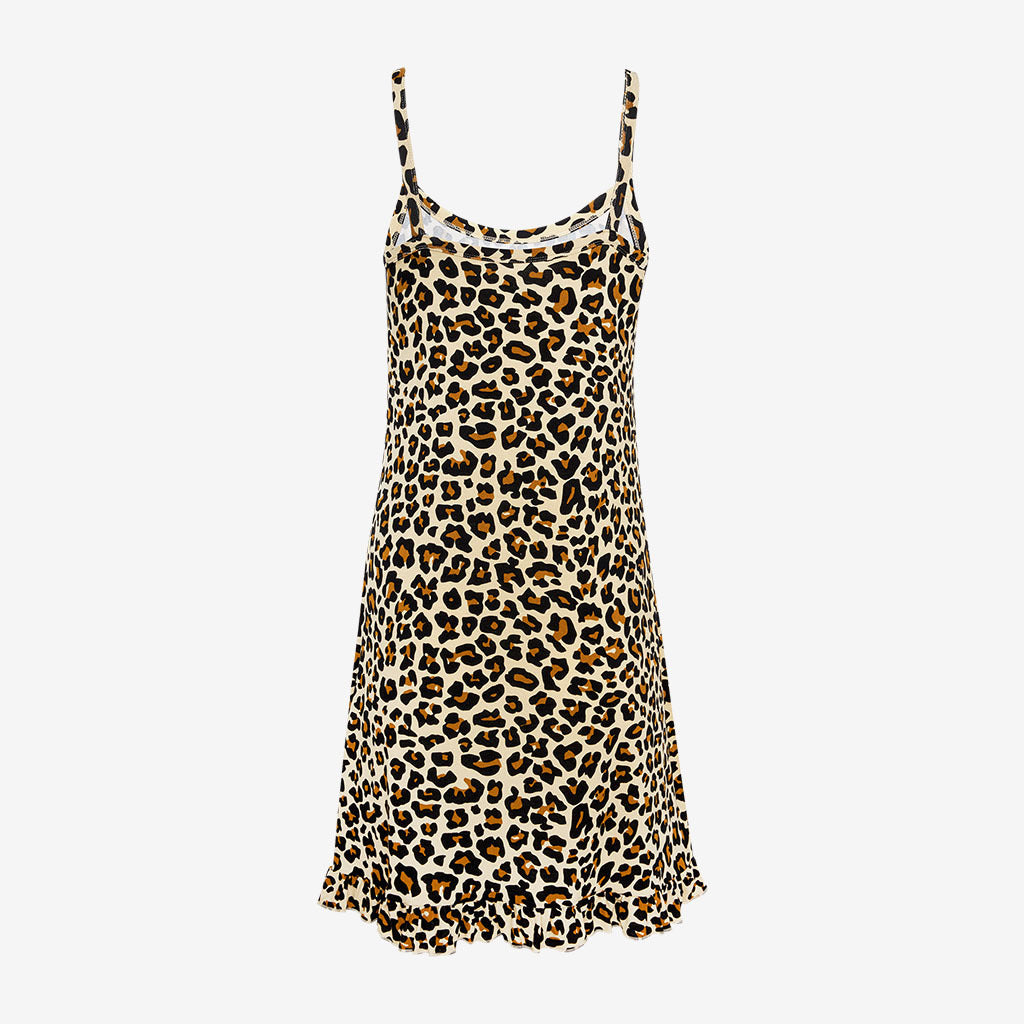 Lana Leopard Tan Women's Sleeveless Slip Dress