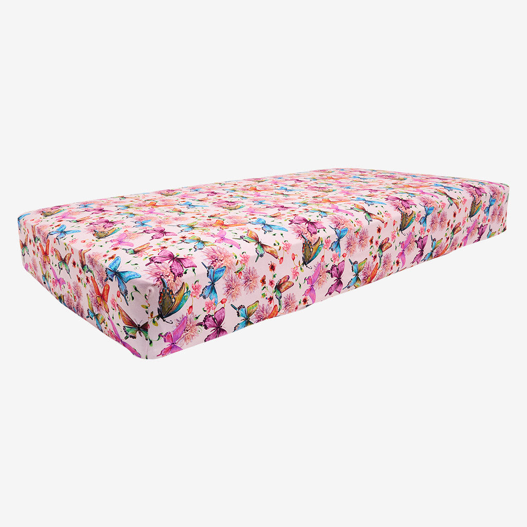 Watercolor Butterfly Crib Sheet