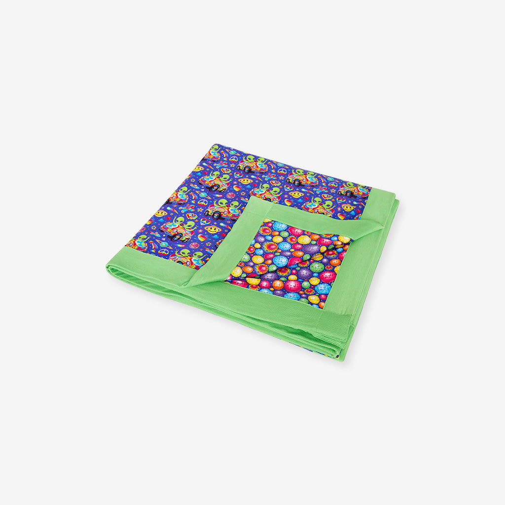 Lisa Frank® Zoomer & Zorbit & Colorful Comets Luxe Patoo® Blanket