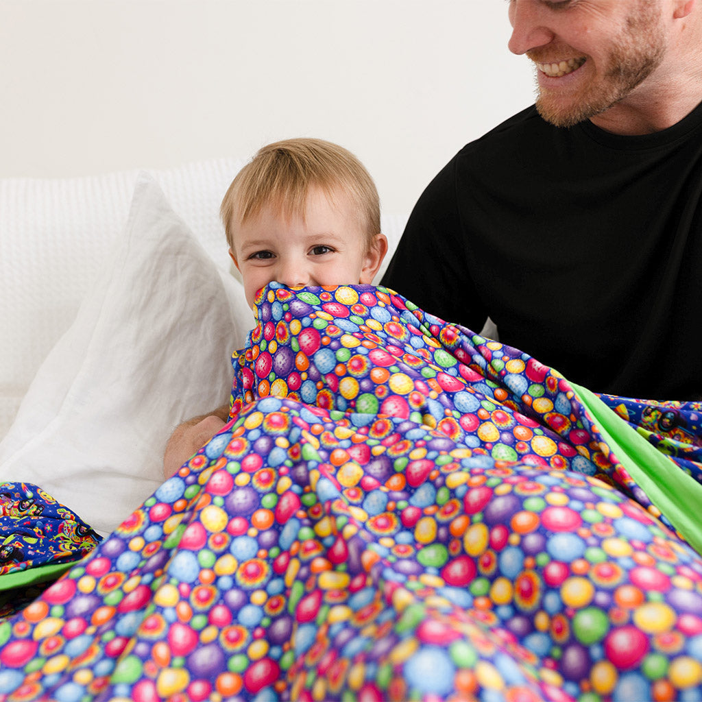 Lisa Frank® Zoomer & Zorbit & Colorful Comets Luxe Patoo® Blanket