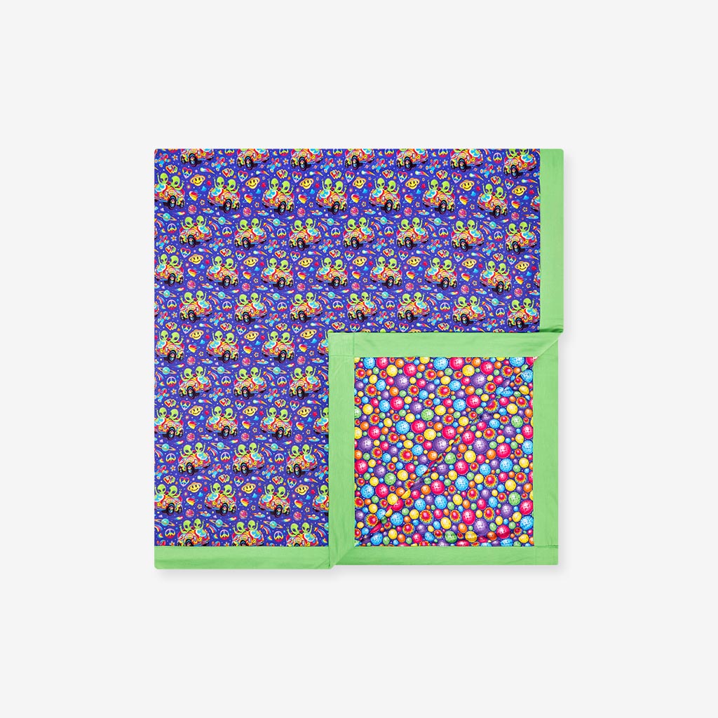 Lisa Frank® Zoomer & Zorbit & Colorful Comets Luxe Patoo® Blanket