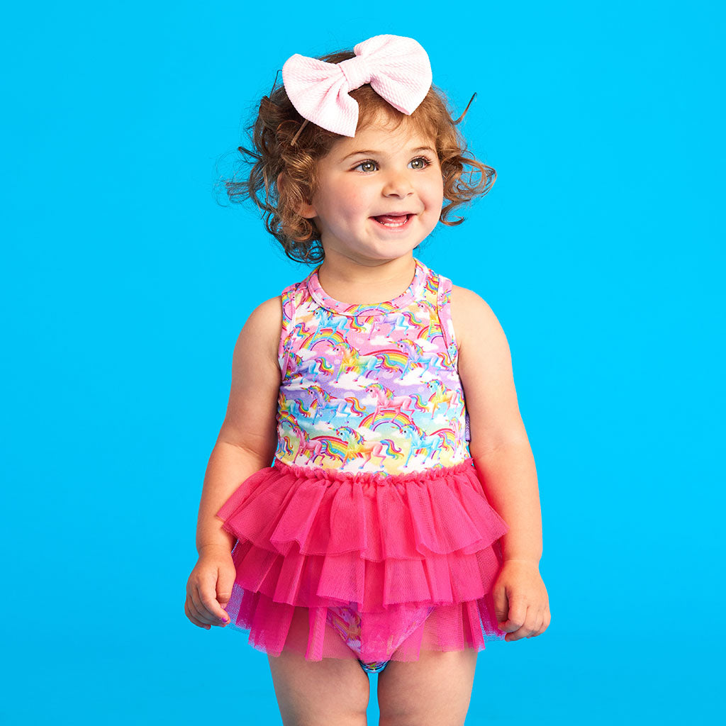 Lisa Frank® Markie™ Magic Racerback Tulle Skirt Bodysuit Dress