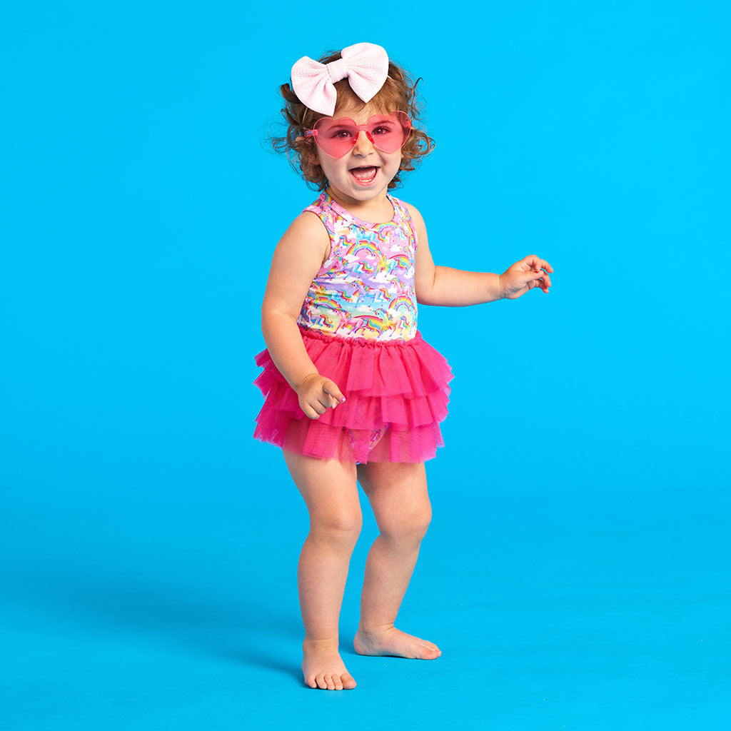 Lisa Frank® Markie™ Magic Racerback Tulle Skirt Bodysuit Dress