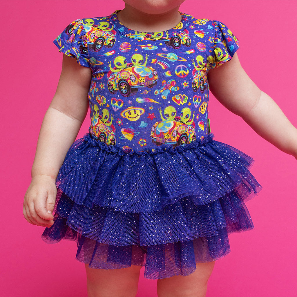 Lisa Frank® Zoomer & Zorbit Tulle Bodysuit Dress