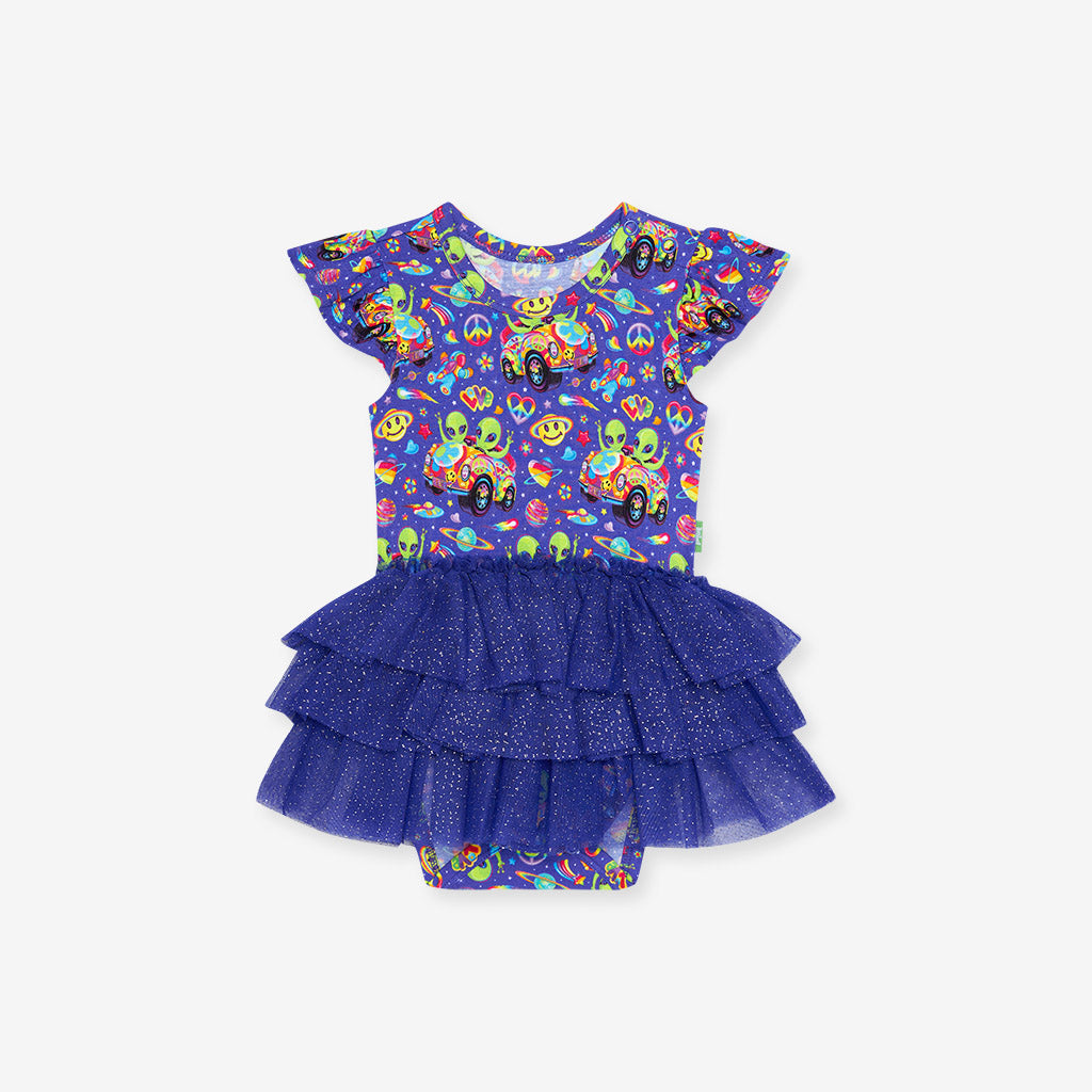 Lisa Frank® Zoomer & Zorbit Tulle Bodysuit Dress