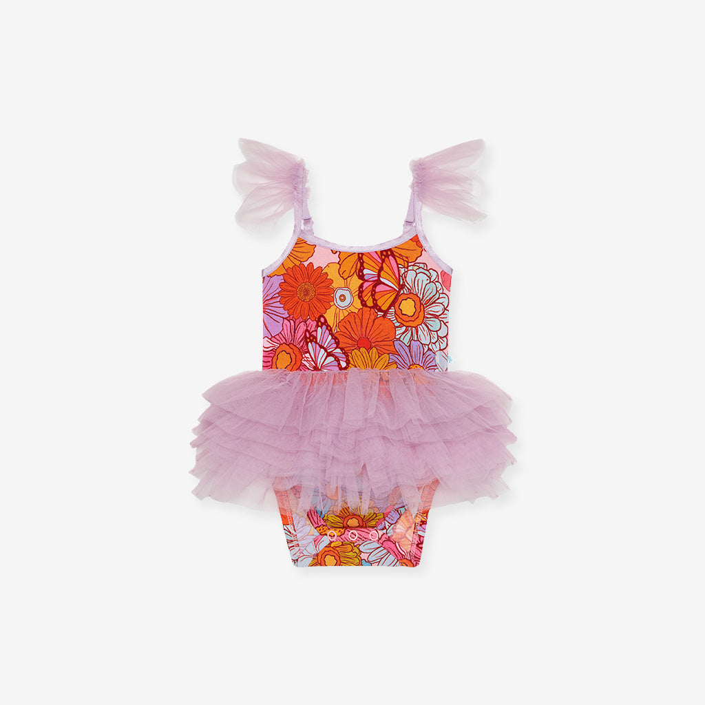 Meadow Tulle Smocked Bodysuit Dress