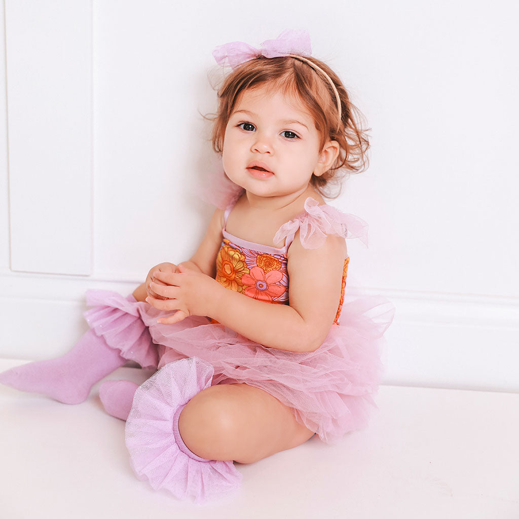 Meadow Tulle Smocked Bodysuit Dress