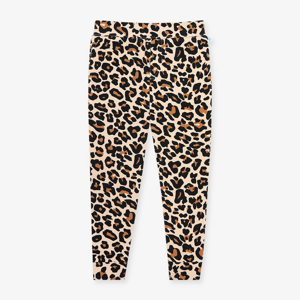 Lana Leopard Tan French Terry Joggers