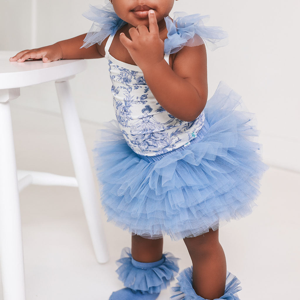 Blue Dew Tulle Bloomer