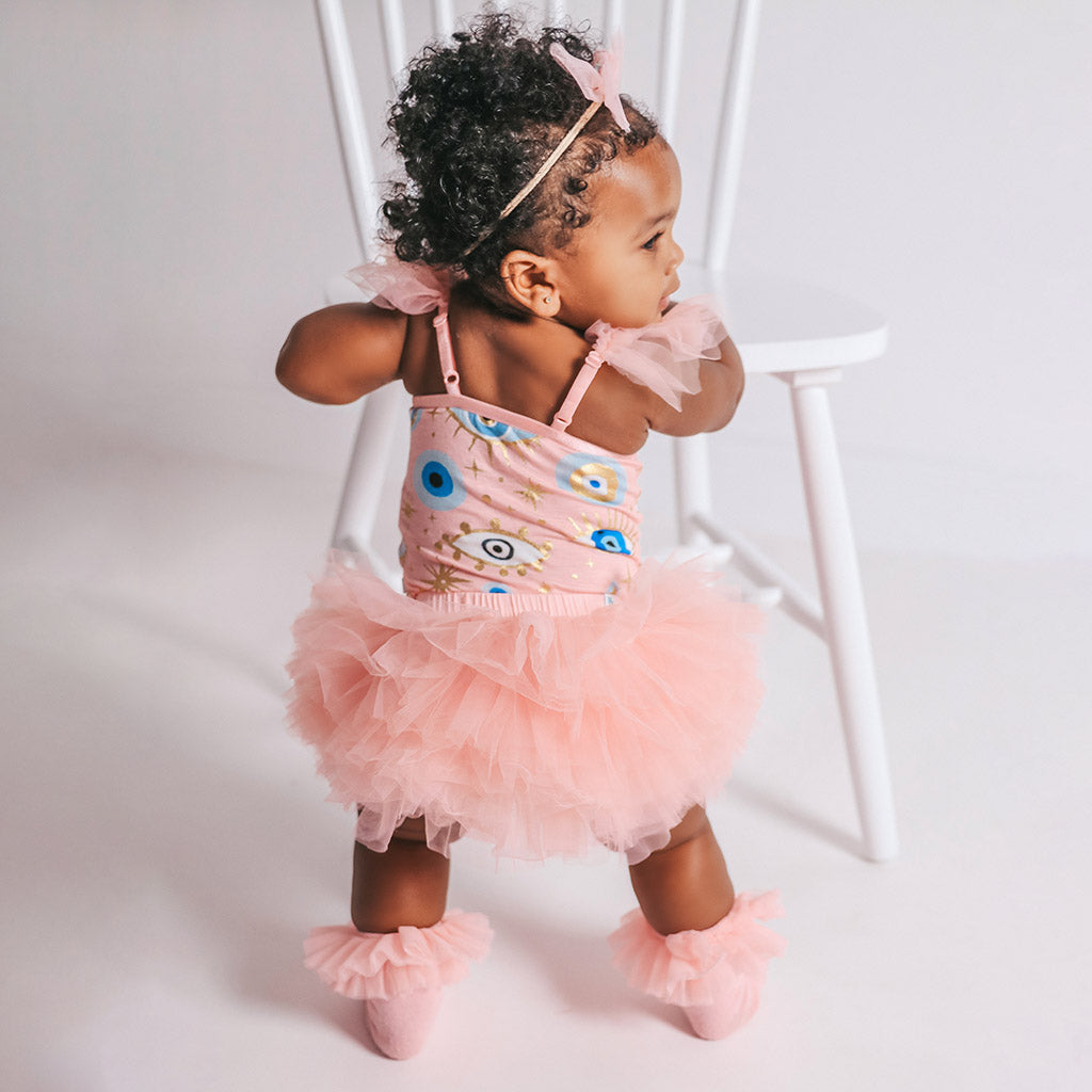 Starry Pink Tulle Bloomer