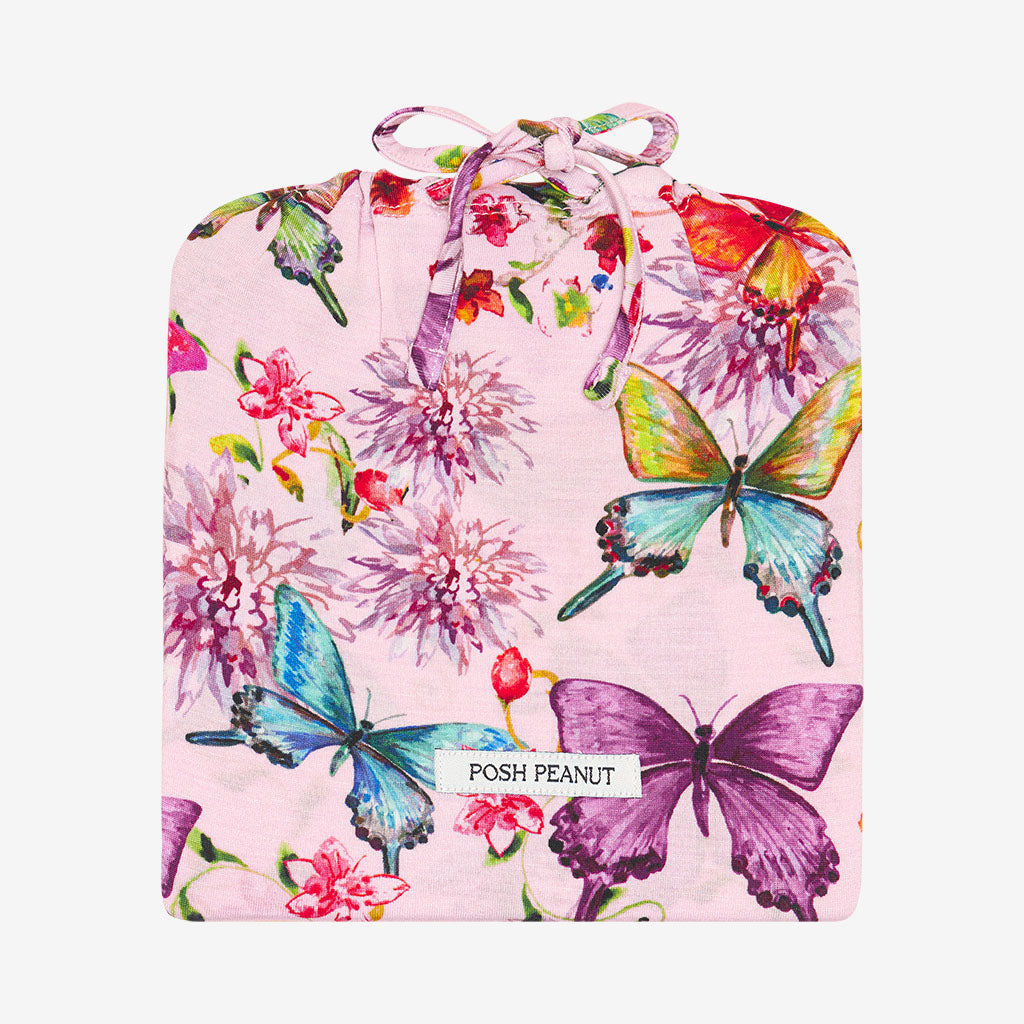 Watercolor Butterfly Crib Sheet