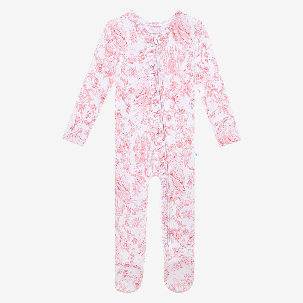 Antoinette Footie Ruffled Zippered One Piece