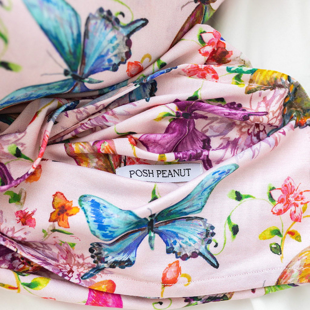 Watercolor Butterfly Swaddle Headband Set