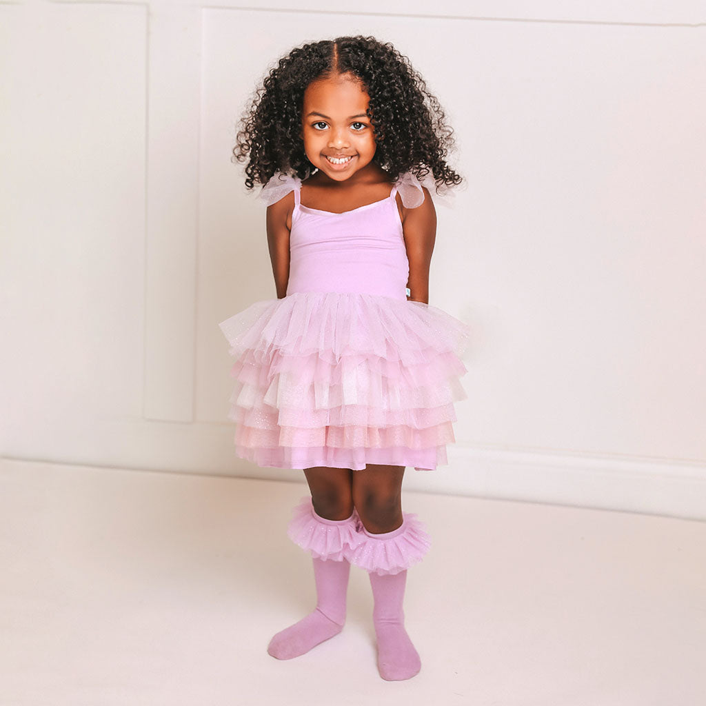 Lovely Lavender Tulle Smocked Dress