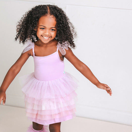 Lovely Lavender Tulle Smocked Dress