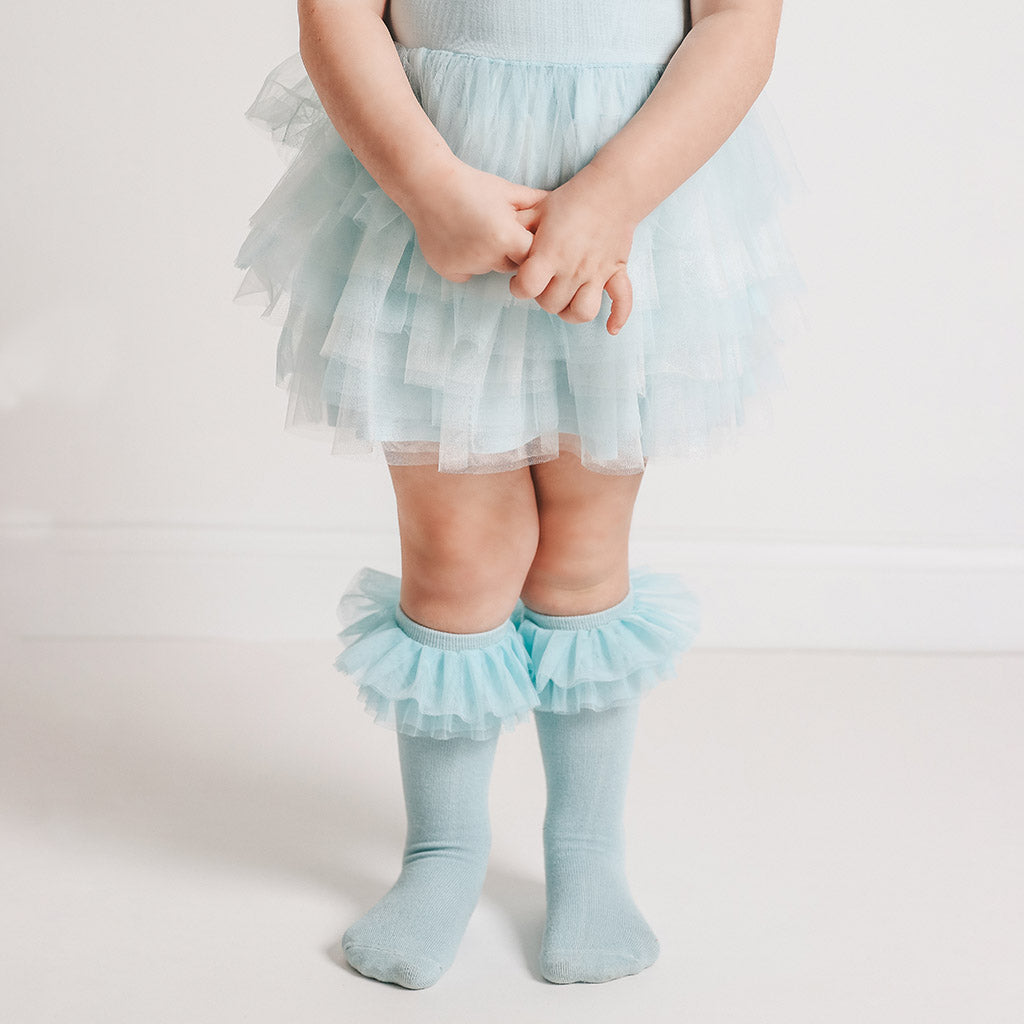 Starry Blue Tulle Smocked Dress
