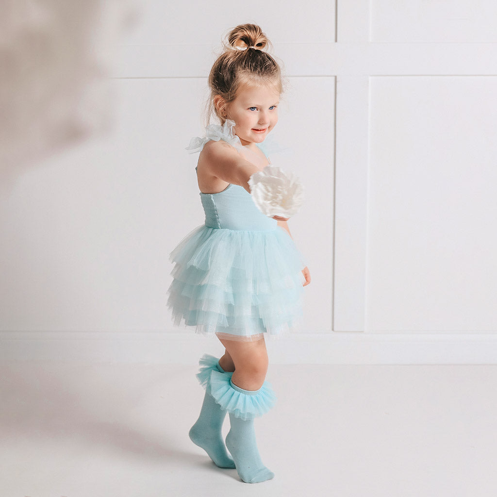 Starry Blue Tulle Smocked Dress
