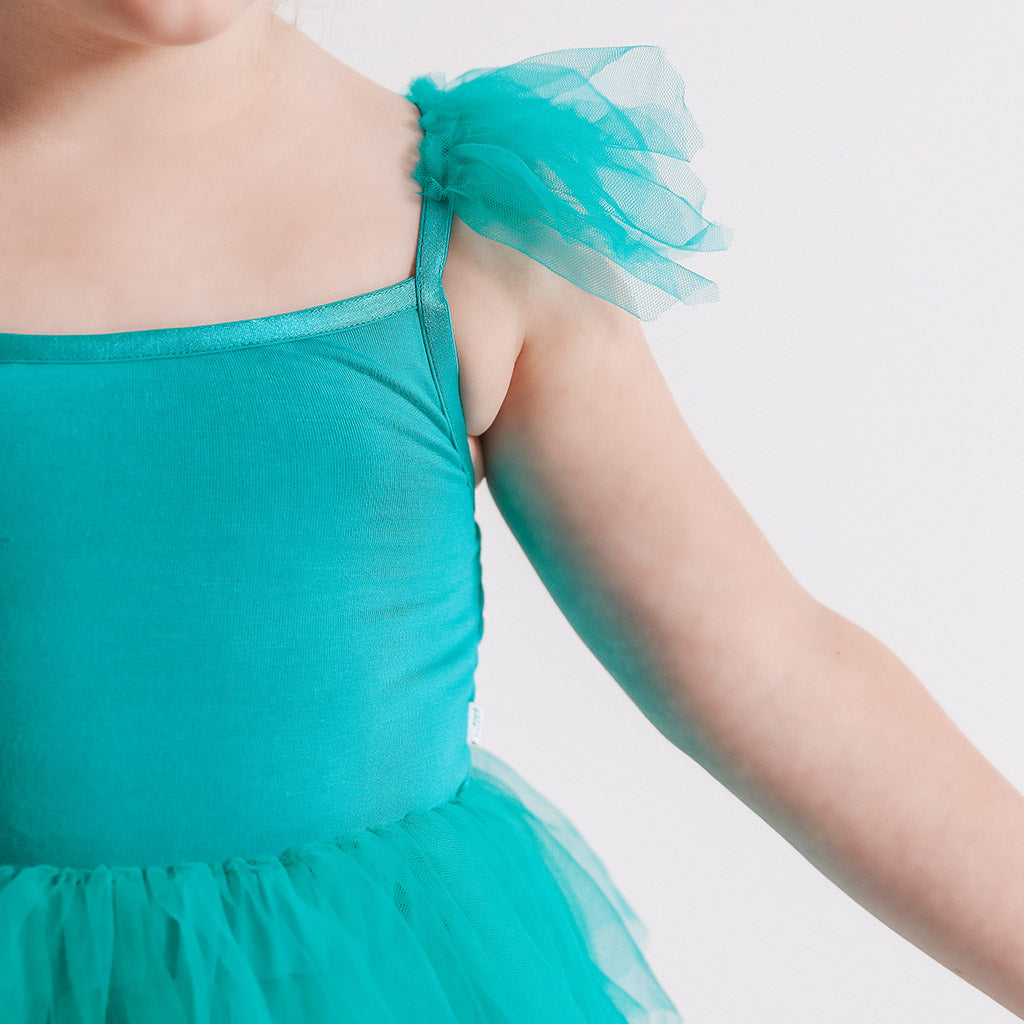 Signature Teal Tulle Smocked Dress
