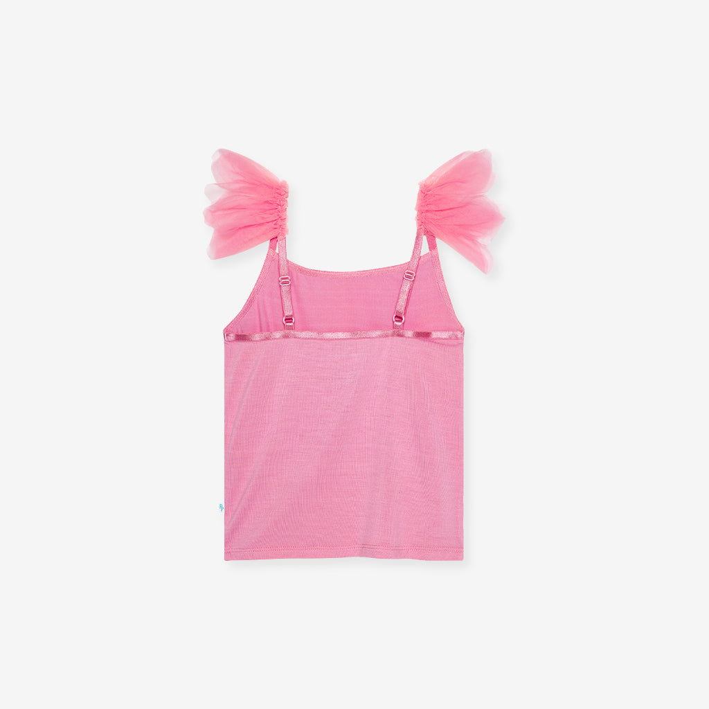 Cruisin' Pink Ruffled Tulle Cami
