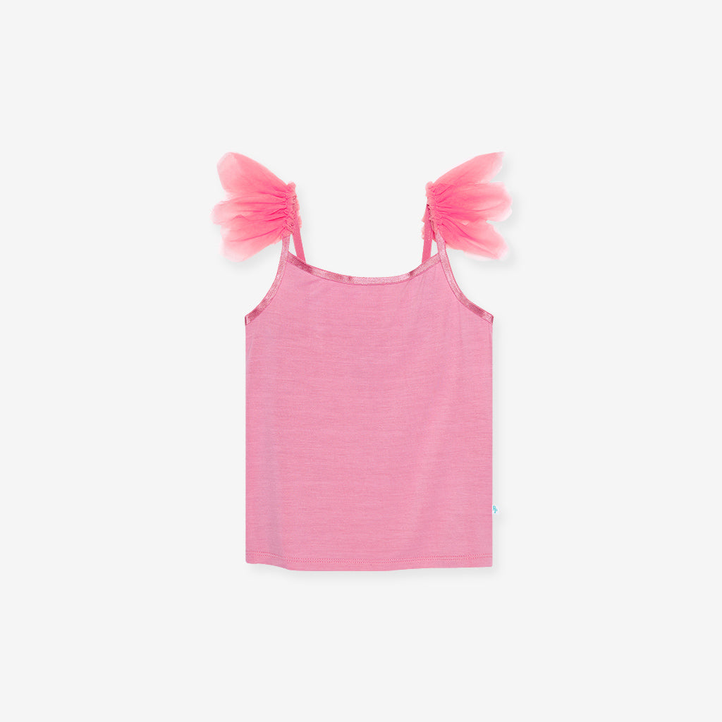 Cruisin' Pink Ruffled Tulle Cami