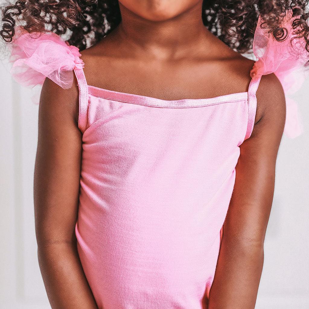 Cruisin' Pink Ruffled Tulle Cami