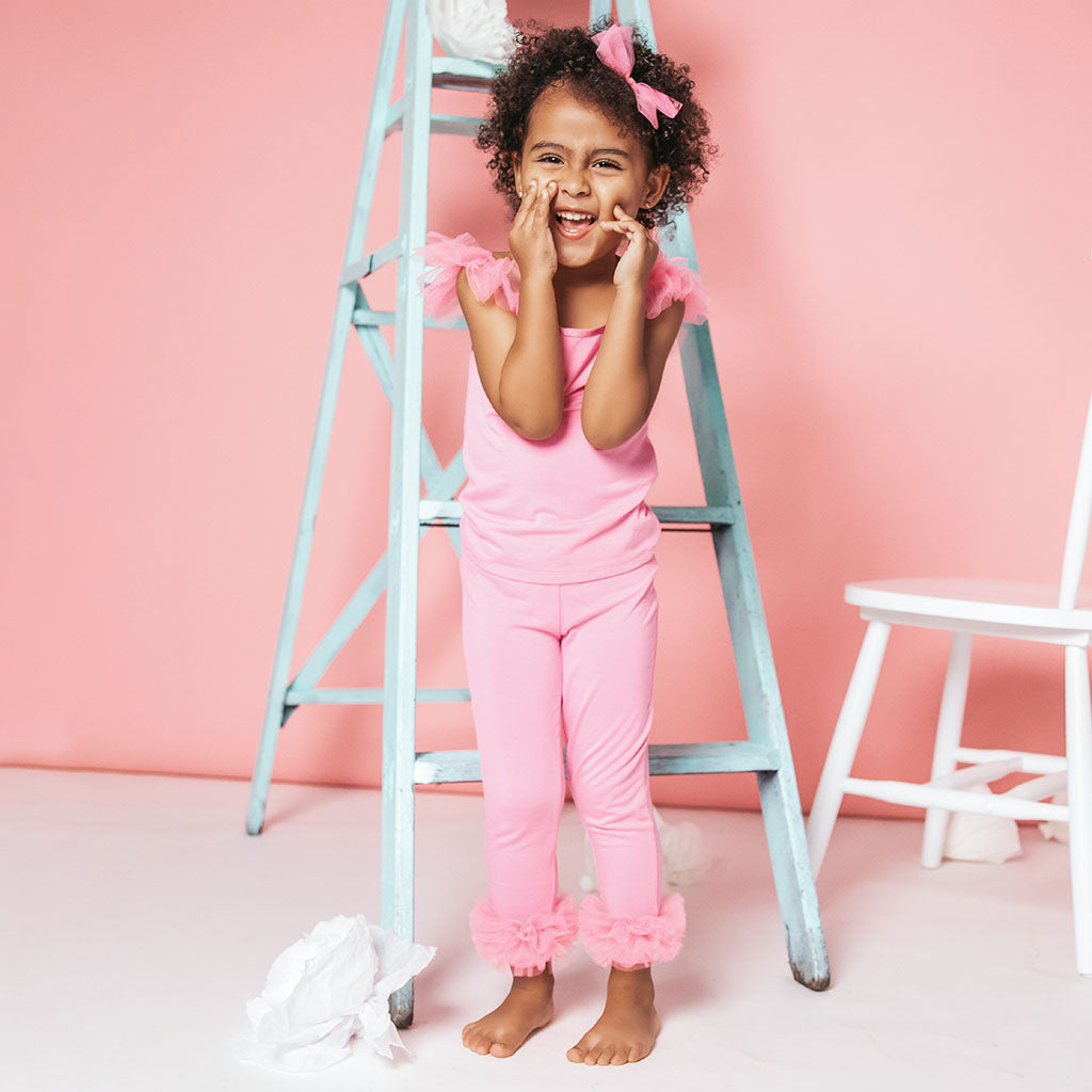 Cruisin' Pink Ruffled Tulle Cami