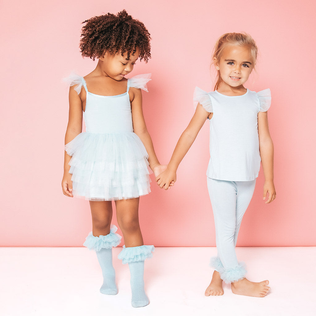 Starry Blue Tulle Smocked Dress
