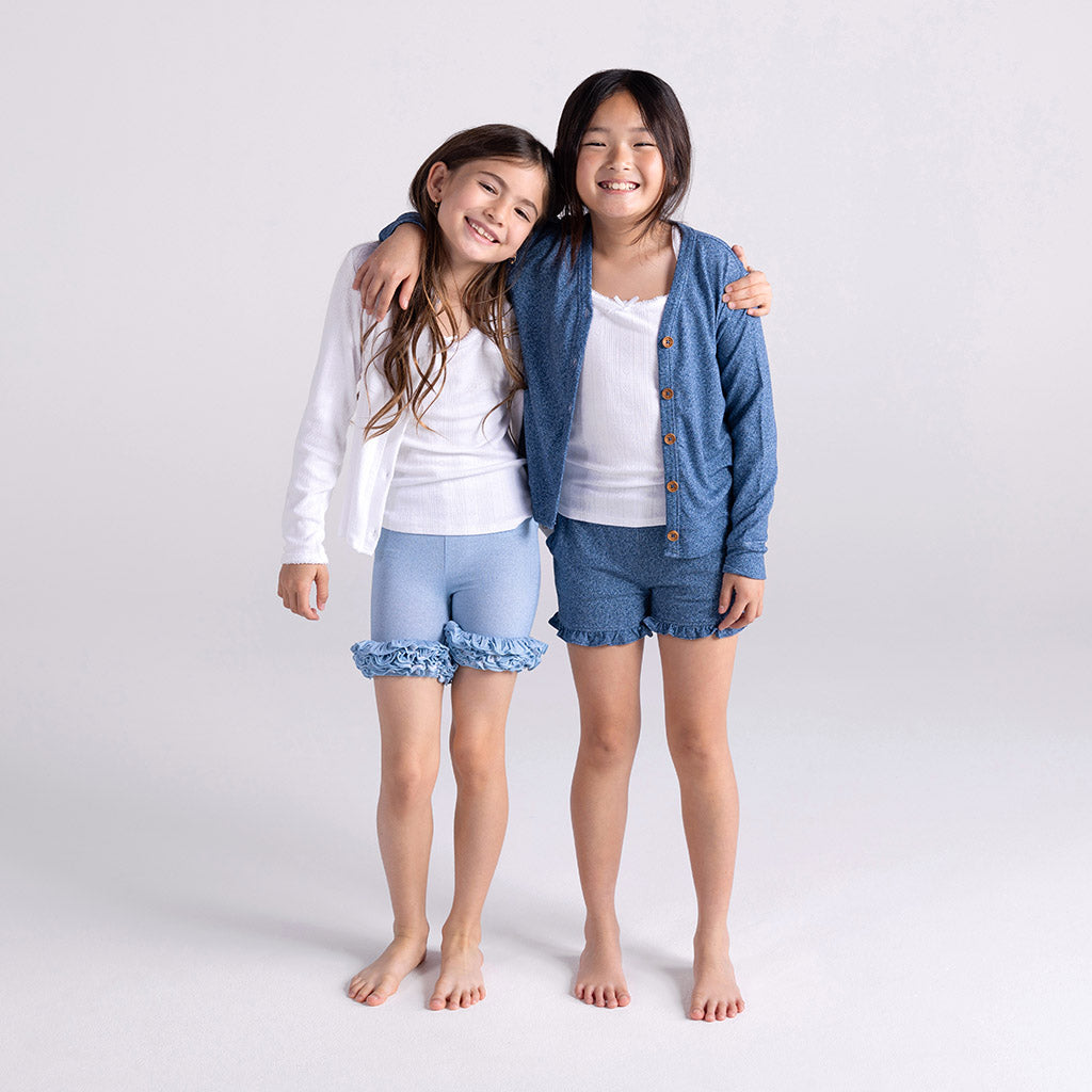 Light Blue Denim Cha-Cha Shorts