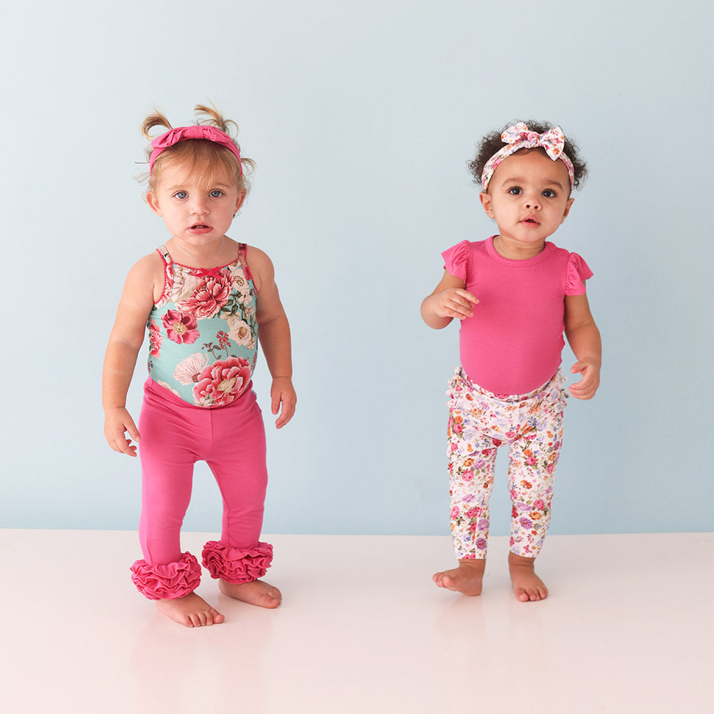 Posh Hot Pink Ruffled Bodysuit