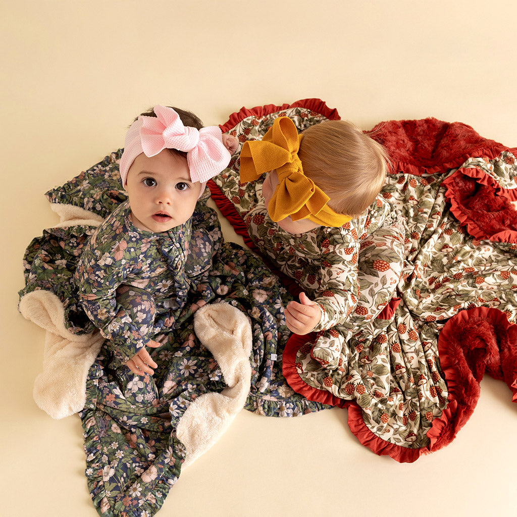 Wilda Minky Ruffled Luxette Patoo® Blanket