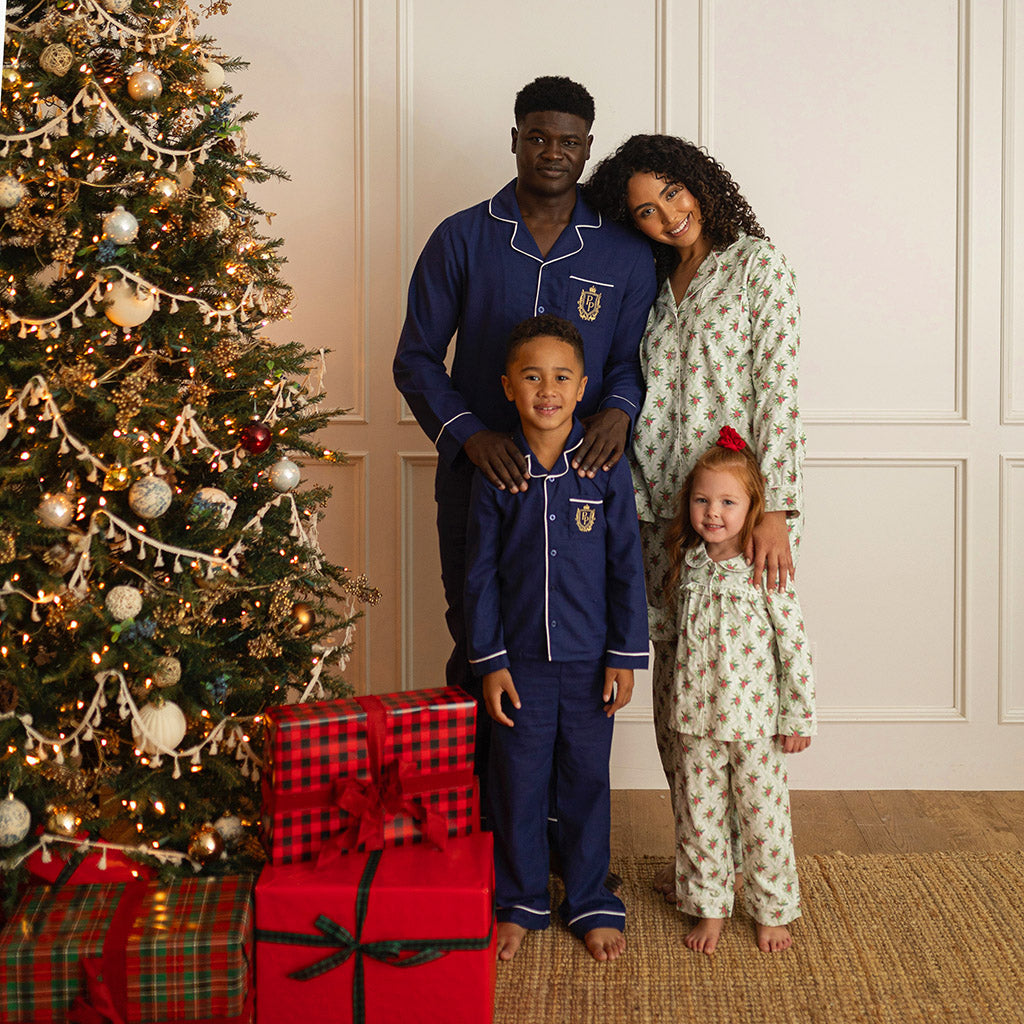 Navy Flannelette Luxe Pajama Set