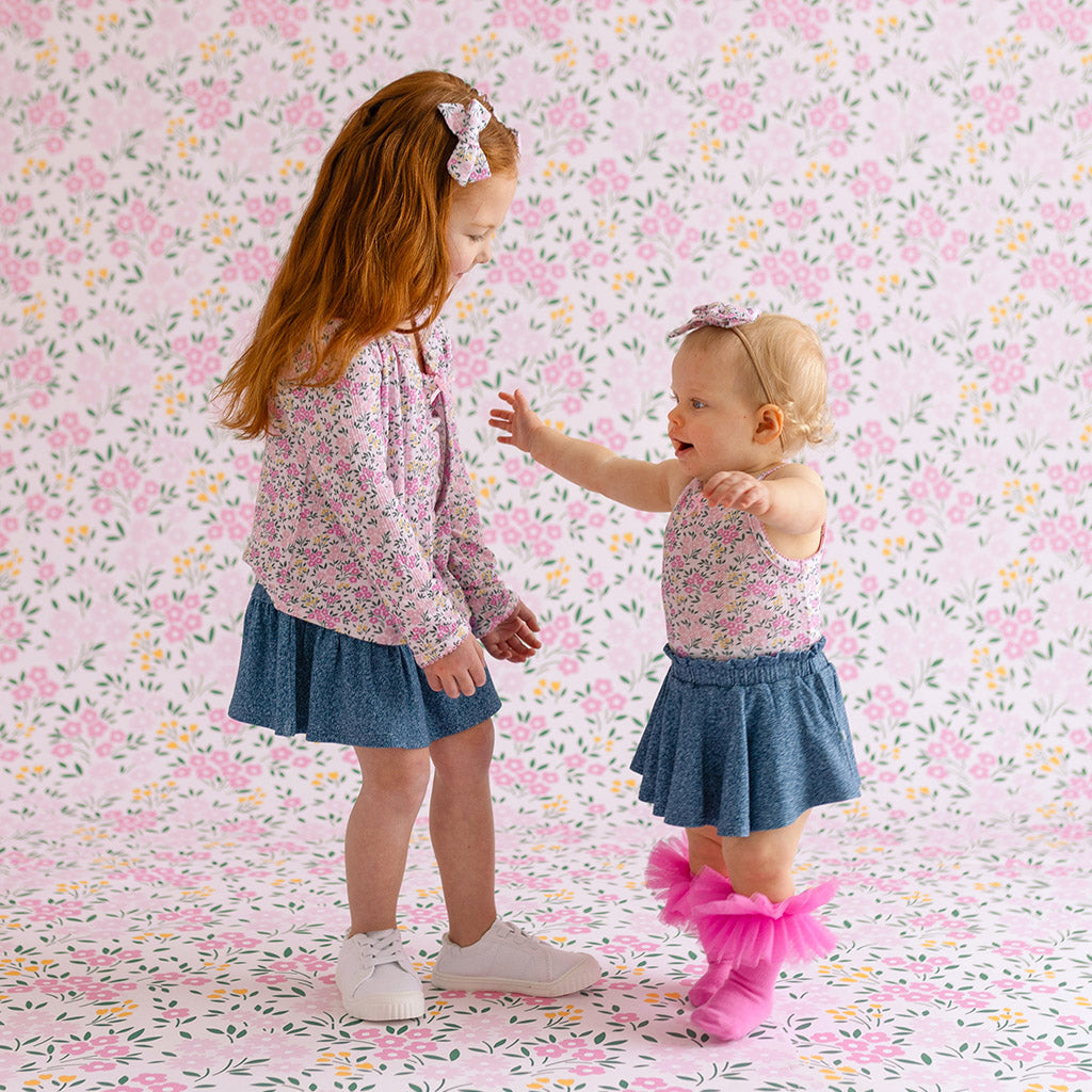 Meadow Haze Pointelle Mini Bow Hair Clips