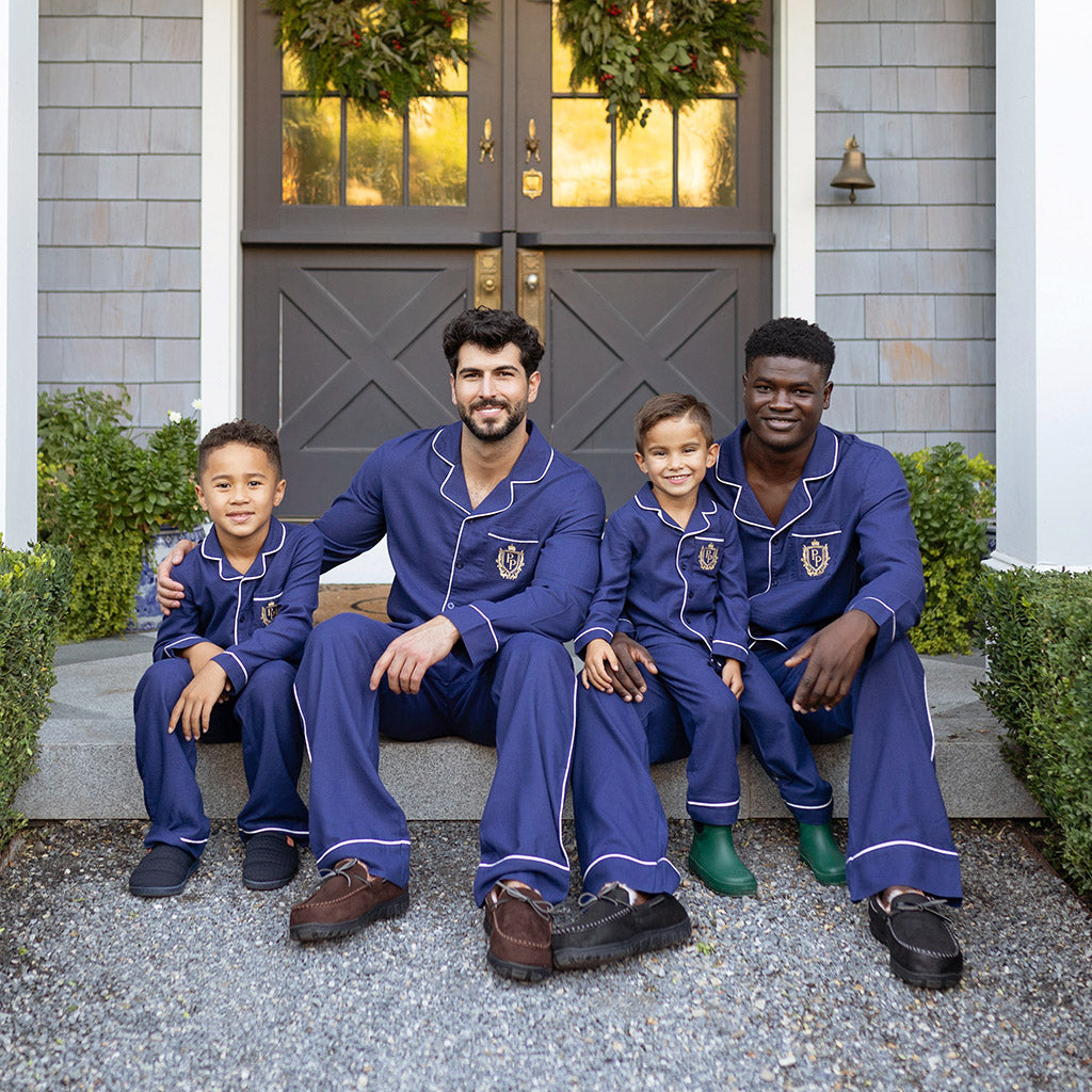 Navy Flannelette Luxe Pajama Set
