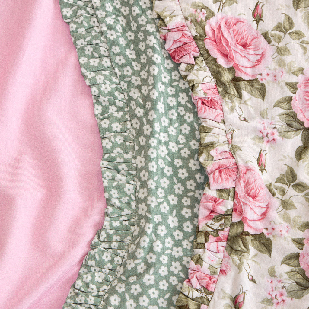 Sandrine Ruffled Burp Cloth Set