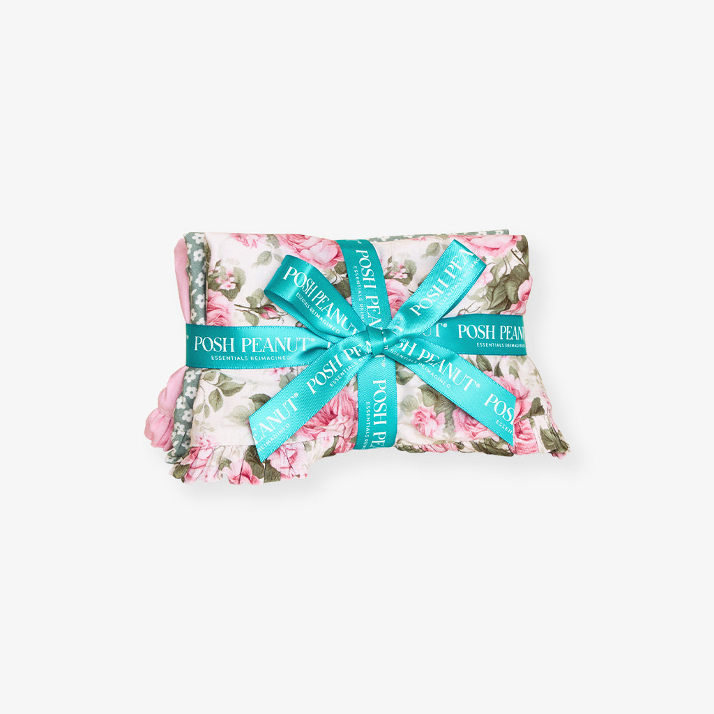Sandrine Ruffled Burp Cloth Set