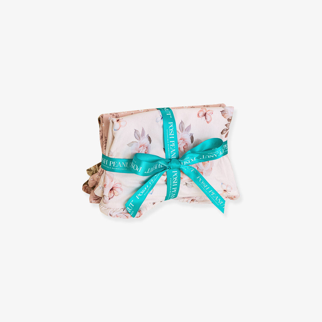 Joy Anne Ruffled Burp Cloth Set