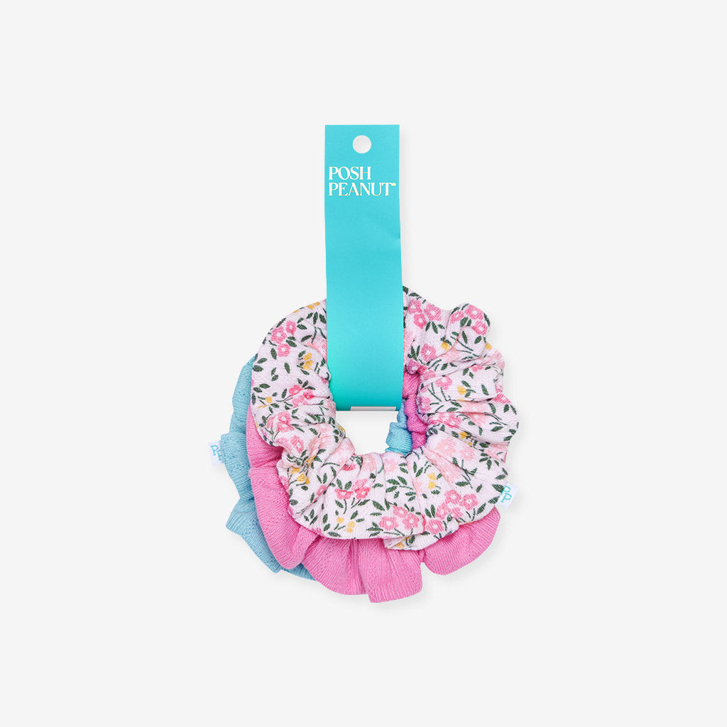 Meadow Haze Pointelle Scrunchie Set
