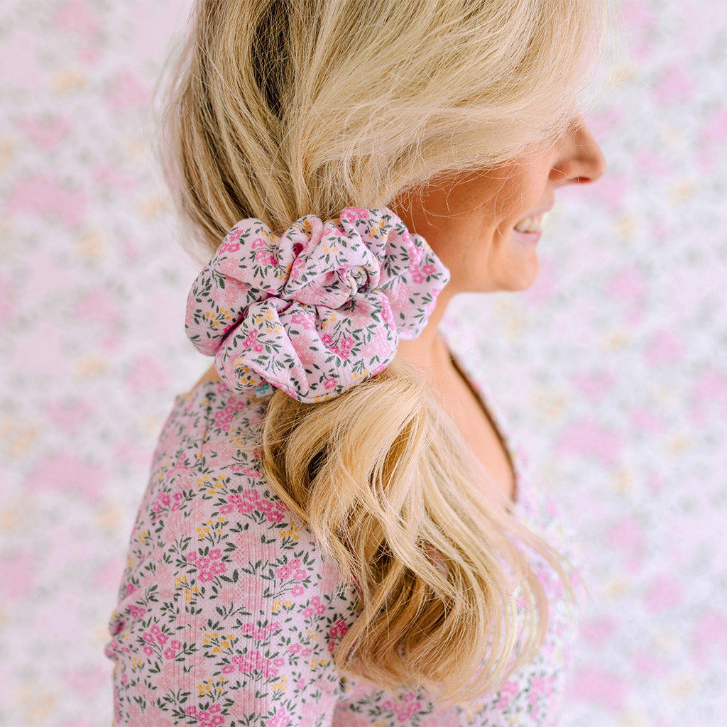Meadow Haze Pointelle Oversized Scrunchie