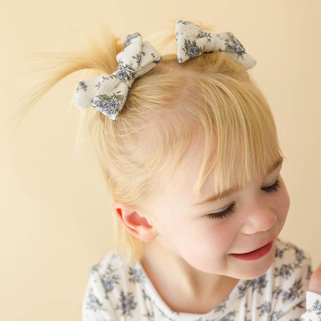 Esmerelda Pointelle Mini Bow Hair Clips