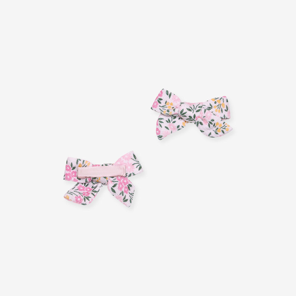 Meadow Haze Pointelle Mini Bow Hair Clips